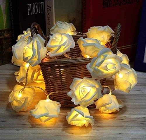 چراغ های رشته ای، 20 LED / 2M با باتری کار می کنند، چراغ های پری گل رز برای کریسمس، ولنتاین، عروسی، مهمانی، دکوراسیون داخلی (سفید گرم) چراغ های رشته ای، 20 LED / 2M با باتری کار می کنند، چراغ های پری گل رز برای کریسمس، ولنتاین، عروسی، مهمانی، دکوراسیون داخلی (سفید گرم)