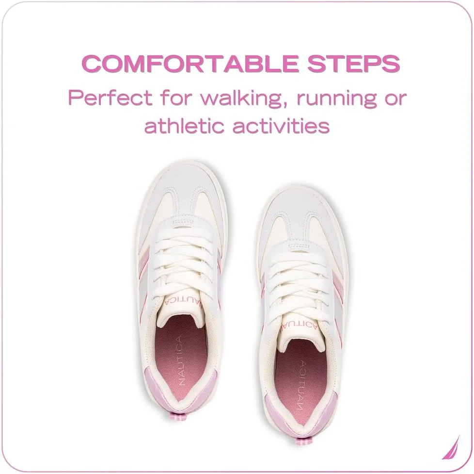 کفش‌های فشن روزمره پسرانه ناتیکا - کفش‌های کتانی راحت برای فوتبال، پیاده‌روی، تنیس کودکان - تنفس‌پذیر، سبک و انعطاف‌پذیر (بندی/کشویی)