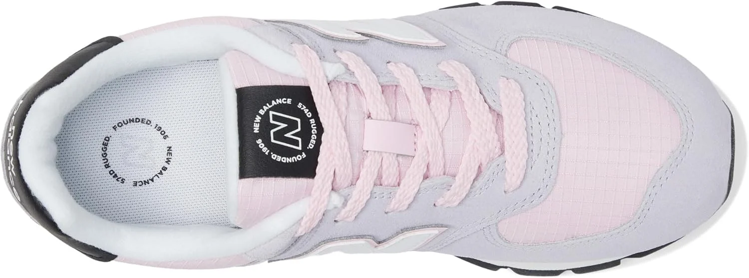 کفش دخترانه نیو بالانس GC574v1 (بچه کوچک/بچه بزرگ) خاکستری بنفش/تمشک روشن سایز 7 بچه بزرگ W