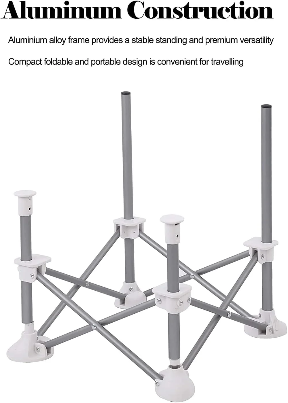 صندلی غذای کودک تاشو و قابل حمل مومو بیر، صندلی بلند مسافرتی با سینی، صندلی غذاخوری جمع و جور برای کودکان نوپا، خاکستری، 6-36 ماه