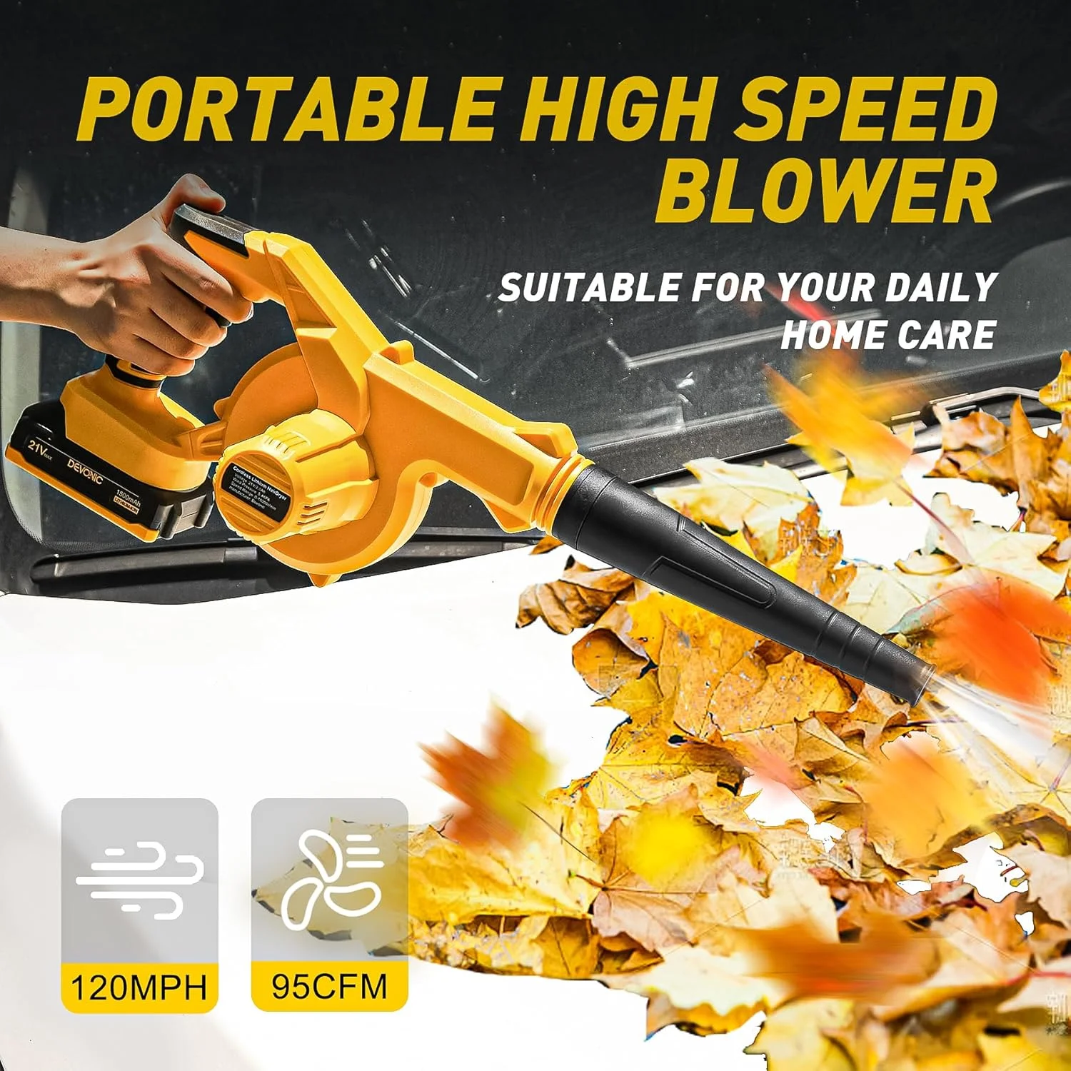 دمنده برگ بی سیم XGOLD DEVONIC - دمنده برقی سبک وزن 120 مایل در ساعت/95CFM با 2 باتری و شارژر - دمنده دستی کوچک 20 ولتی با باتری برای مراقبت از چمن، سبز (کوچک) دمنده برگ بی سیم XGOLD DEVONIC - دمنده برقی سبک وزن 120 مایل در ساعت/95CFM با 2 باتری و شارژر - دمنده دستی کوچک 20 ولتی با باتری برای مراقبت از چمن، سبز (کوچک)