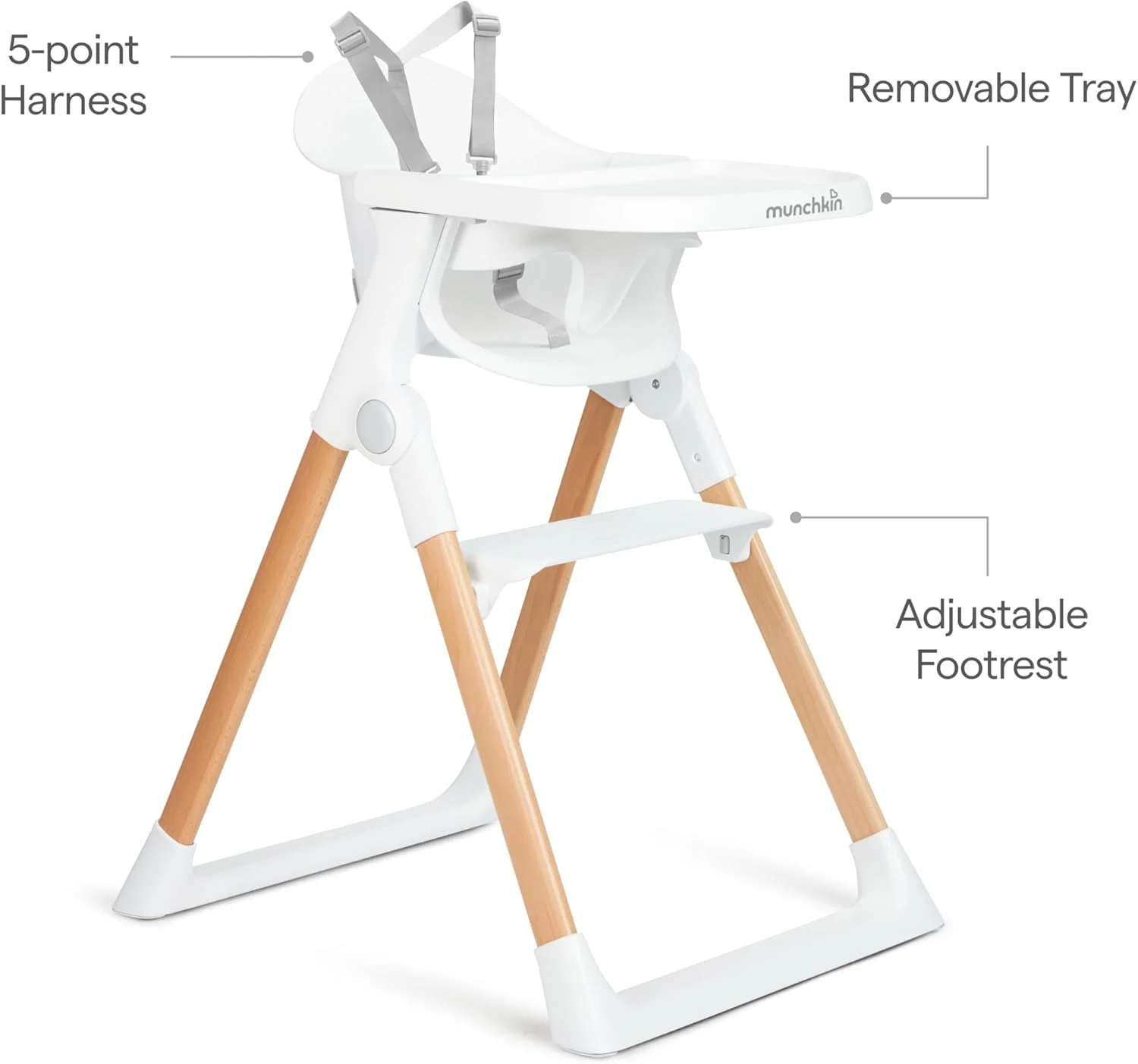 صندلی غذای تاشو و شناور کودک و نوپا مانچکین - تمیز کردن آسان، جمع و جور و سبک وزن، عالی برای فضاهای کوچک، مناسب از 6 تا 36 ماهگی (حداکثر 15 کیلوگرم)، سفید با پایه های چوبی صندلی غذای تاشو و شناور کودک و نوپا مانچکین - تمیز کردن آسان، جمع و جور و سبک وزن، عالی برای فضاهای کوچک، مناسب از 6 تا 36 ماهگی (حداکثر 15 کیلوگرم)، سفید با پایه های چوبی