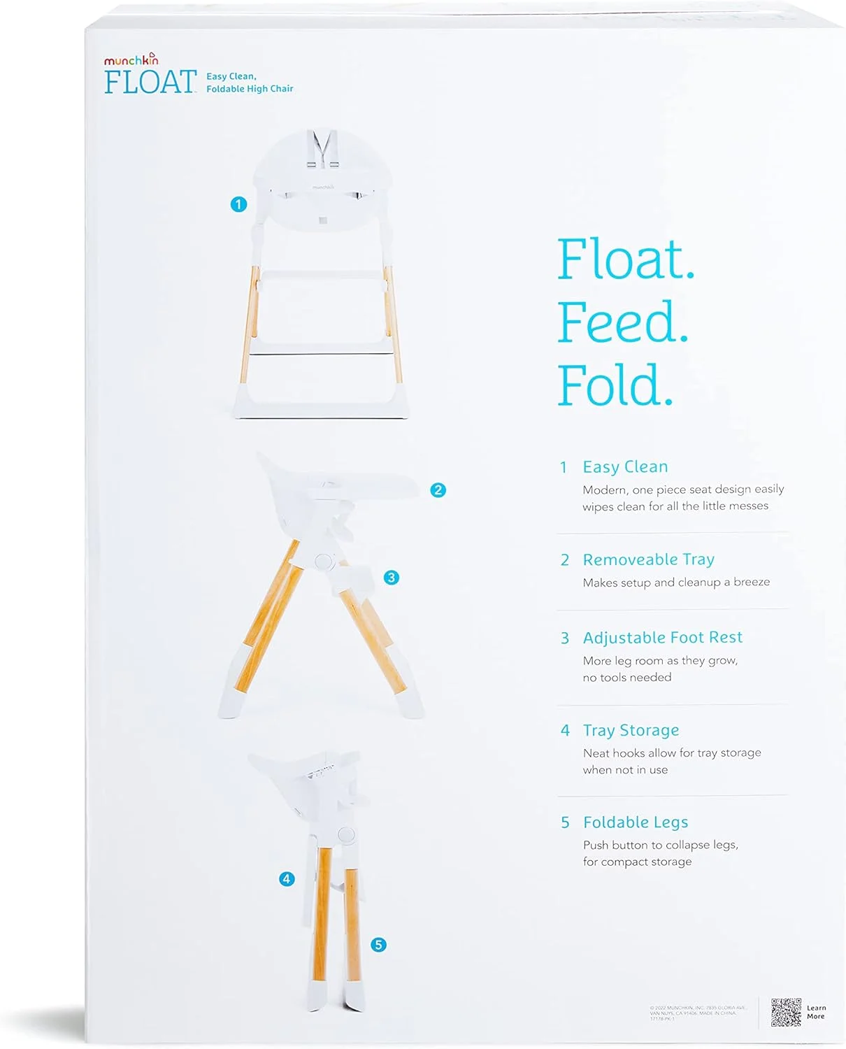 صندلی غذای تاشو و شناور کودک و نوپا مانچکین - تمیز کردن آسان، جمع و جور و سبک وزن، عالی برای فضاهای کوچک، مناسب از 6 تا 36 ماهگی (حداکثر 15 کیلوگرم)، سفید با پایه های چوبی صندلی غذای تاشو و شناور کودک و نوپا مانچکین - تمیز کردن آسان، جمع و جور و سبک وزن، عالی برای فضاهای کوچک، مناسب از 6 تا 36 ماهگی (حداکثر 15 کیلوگرم)، سفید با پایه های چوبی