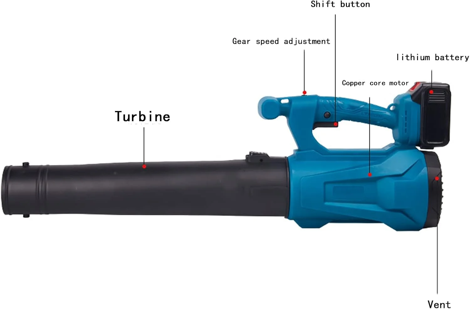 دمنده برگ بی سیم xuedongdong، دمنده برگ سبک وزن با باتری و کنترل تک دکمه ای، دمنده هوا برای مراقبت از چمن، برگ ها و برف روبی دمنده برگ بی سیم xuedongdong، دمنده برگ سبک وزن با باتری و کنترل تک دکمه ای، دمنده هوا برای مراقبت از چمن، برگ ها و برف روبی