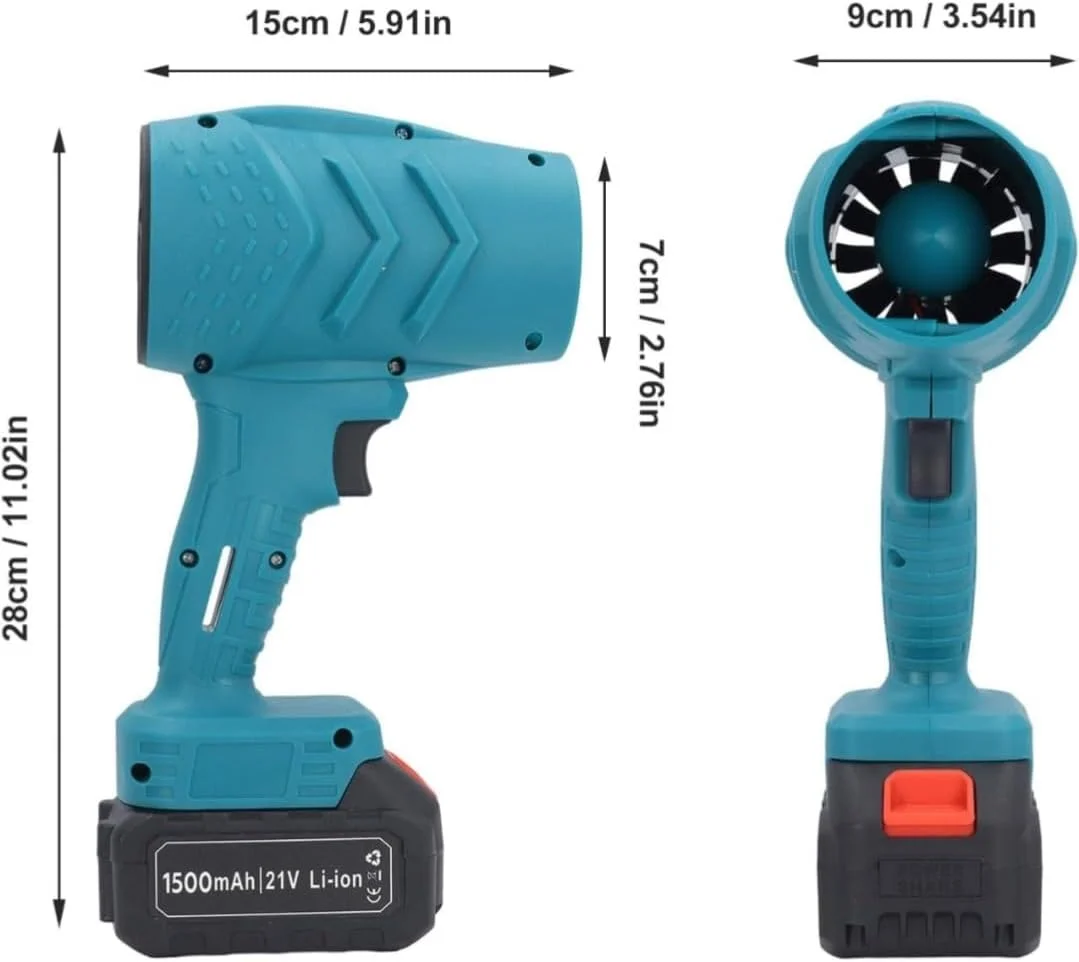 دمنده برقی شارژی توربوسویپ، گردگیر بادی فوق العاده توربوسویپ، تمیز کننده چند منظوره با باتری دوتایی، برای تمیز کردن پاسیو، مراقبت از چمن، تمیز کردن خودرو، دمیدن برگ ها و گرد و غبار (دو باتری) دمنده برقی شارژی توربوسویپ، گردگیر بادی فوق العاده توربوسویپ، تمیز کننده چند منظوره با باتری دوتایی، برای تمیز کردن پاسیو، مراقبت از چمن، تمیز کردن خودرو، دمیدن برگ ها و گرد و غبار (دو باتری)