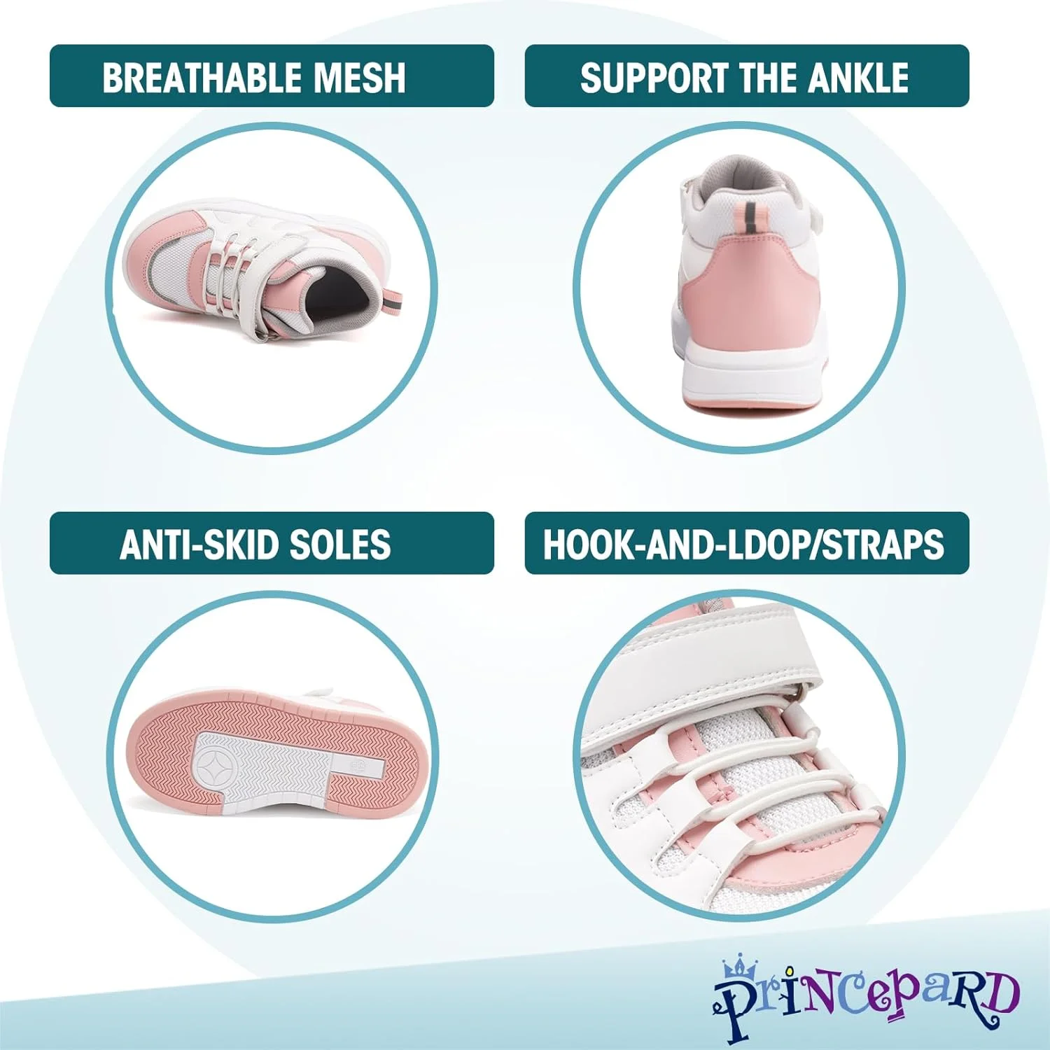 کفشهای ارتوپدی بچگانه با پشتیبانی از مچ پا و قوس، کفشهای کتانی توری تنفسی با زیره ضخیم کفشهای ارتوپدی بچگانه با پشتیبانی از مچ پا و قوس، کفشهای کتانی توری تنفسی با زیره ضخیم