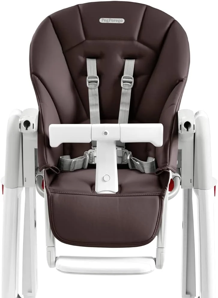 صندلی غذاخوری، تاب و نی نی لای لای 3 در 1 Peg Perego Tatamia Follow Me Compact، قابل تنظیم در 9 ارتفاع مختلف، تمیز کردن سریع و چرخ های با قابلیت هل دادن آسان برای نوزادان و کودکان نوپا، ساخت ایتالیا - کاکائو، 0-3 سال