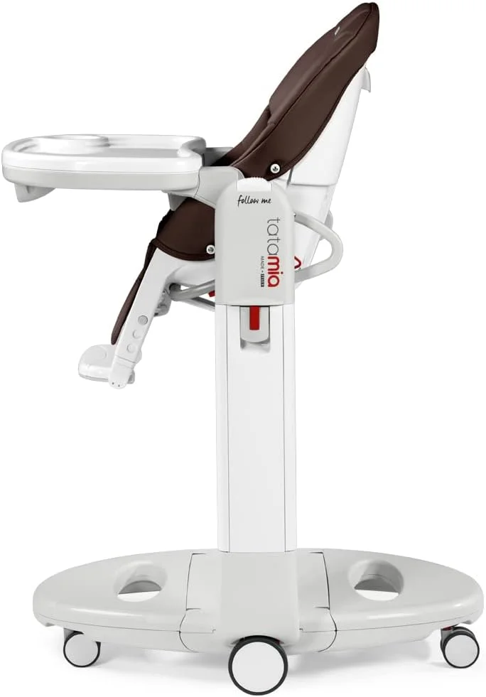 صندلی غذاخوری، تاب و نی نی لای لای 3 در 1 Peg Perego Tatamia Follow Me Compact، قابل تنظیم در 9 ارتفاع مختلف، تمیز کردن سریع و چرخ های با قابلیت هل دادن آسان برای نوزادان و کودکان نوپا، ساخت ایتالیا - کاکائو، 0-3 سال