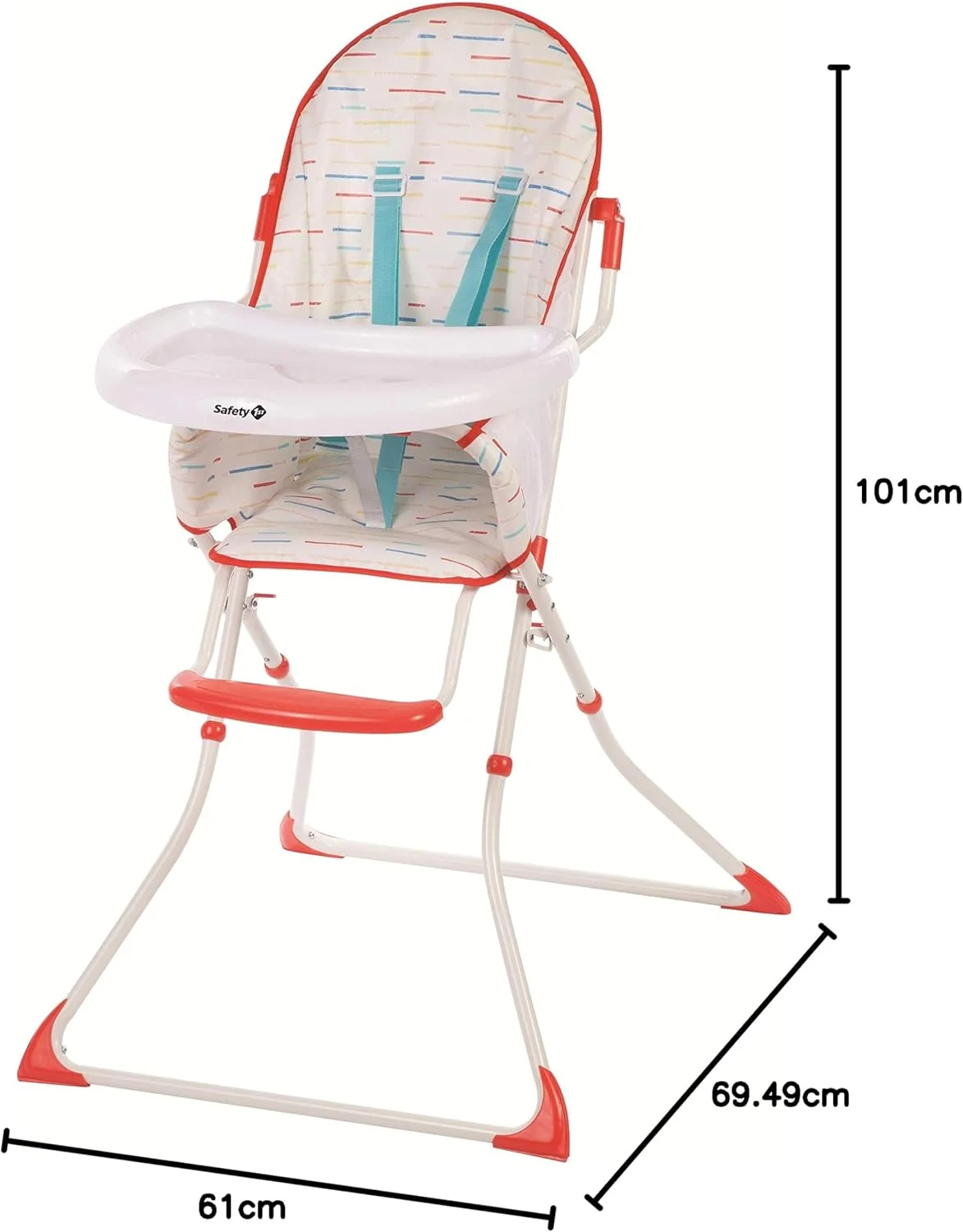 صندلی غذای کودک Safety 1st Kanji، خط قرمز، تکه 1