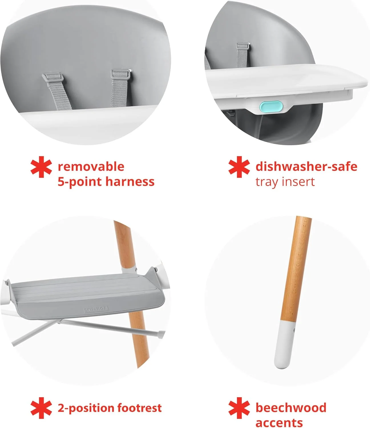 صندلی غذای کودک 4 در 1 تبدیلشونده Skip Hop مدل EON، جو دوسر صندلی غذای کودک 4 در 1 تبدیلشونده Skip Hop مدل EON، جو دوسر