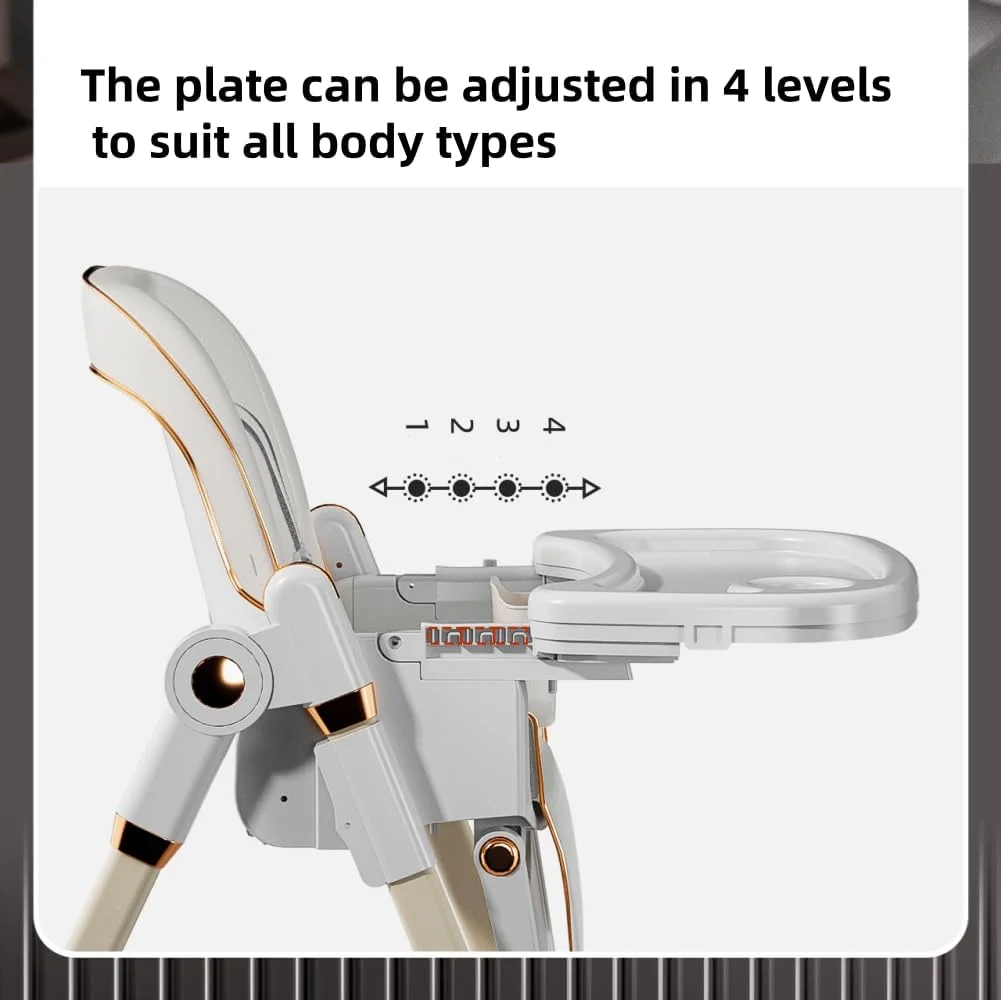 صندلی غذای کودک Ssonlun، صندلی های غذاخوری کودک برای نوزادان و کودکان نوپا با سینی جداشدنی و پشتی و ارتفاع قابل تنظیم، تاشو و تبدیل شونده، صندلی غذاخوری قابل حمل کودک با چرخ های قفل شونده