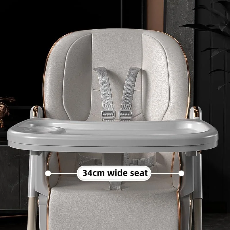 صندلی غذای کودک Ssonlun، صندلی های غذاخوری کودک برای نوزادان و کودکان نوپا با سینی جداشدنی و پشتی و ارتفاع قابل تنظیم، تاشو و تبدیل شونده، صندلی غذاخوری قابل حمل کودک با چرخ های قفل شونده