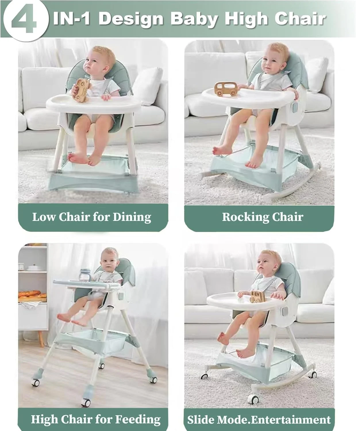 صندلی غذای کودک 6 در 1 با سینی جداشدنی و پشتی و ارتفاع قابل تنظیم، تاشو و تبدیلشدنی، صندلی غذاخوری تاشو کودک برای نوزادان 0-6 ساله و تغذیه، صندلی غذای کودک، صندلی غذاخوری کودک صندلی غذای کودک 6 در 1 با سینی جداشدنی و پشتی و ارتفاع قابل تنظیم، تاشو و تبدیلشدنی، صندلی غذاخوری تاشو کودک برای نوزادان 0-6 ساله و تغذیه، صندلی غذای کودک، صندلی غذاخوری کودک