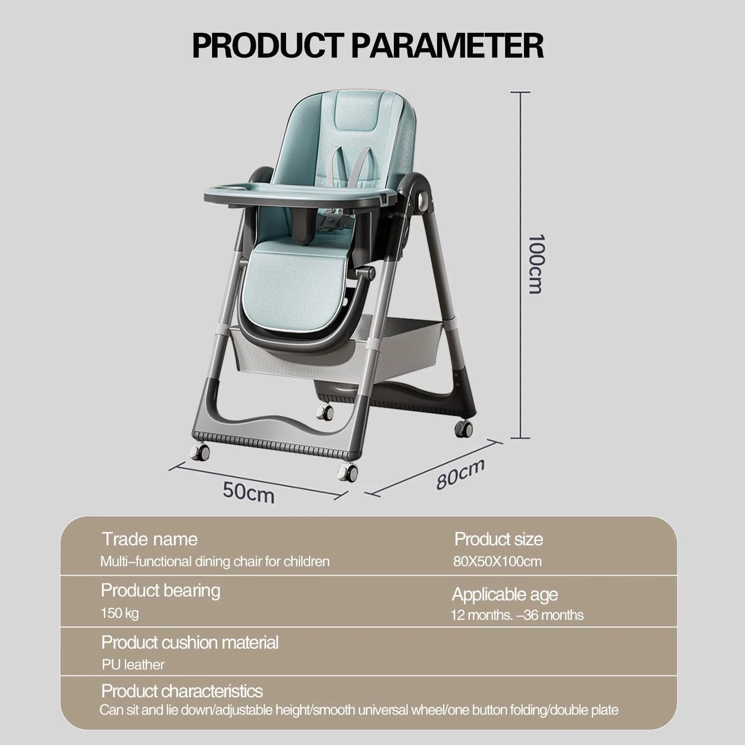 صندلی غذای کودک 3 در 1 0TO1، صندلی کودک با چرخ، صندلی تاشو مسافرتی با 7 ارتفاع قابل تنظیم با سینی، جیب ذخیره سازی، 4 حالت خواب قابل تنظیم، برای نوزادان و کودکان نوپا (آبی) صندلی غذای کودک 3 در 1 0TO1، صندلی کودک با چرخ، صندلی تاشو مسافرتی با 7 ارتفاع قابل تنظیم با سینی، جیب ذخیره سازی، 4 حالت خواب قابل تنظیم، برای نوزادان و کودکان نوپا (آبی)