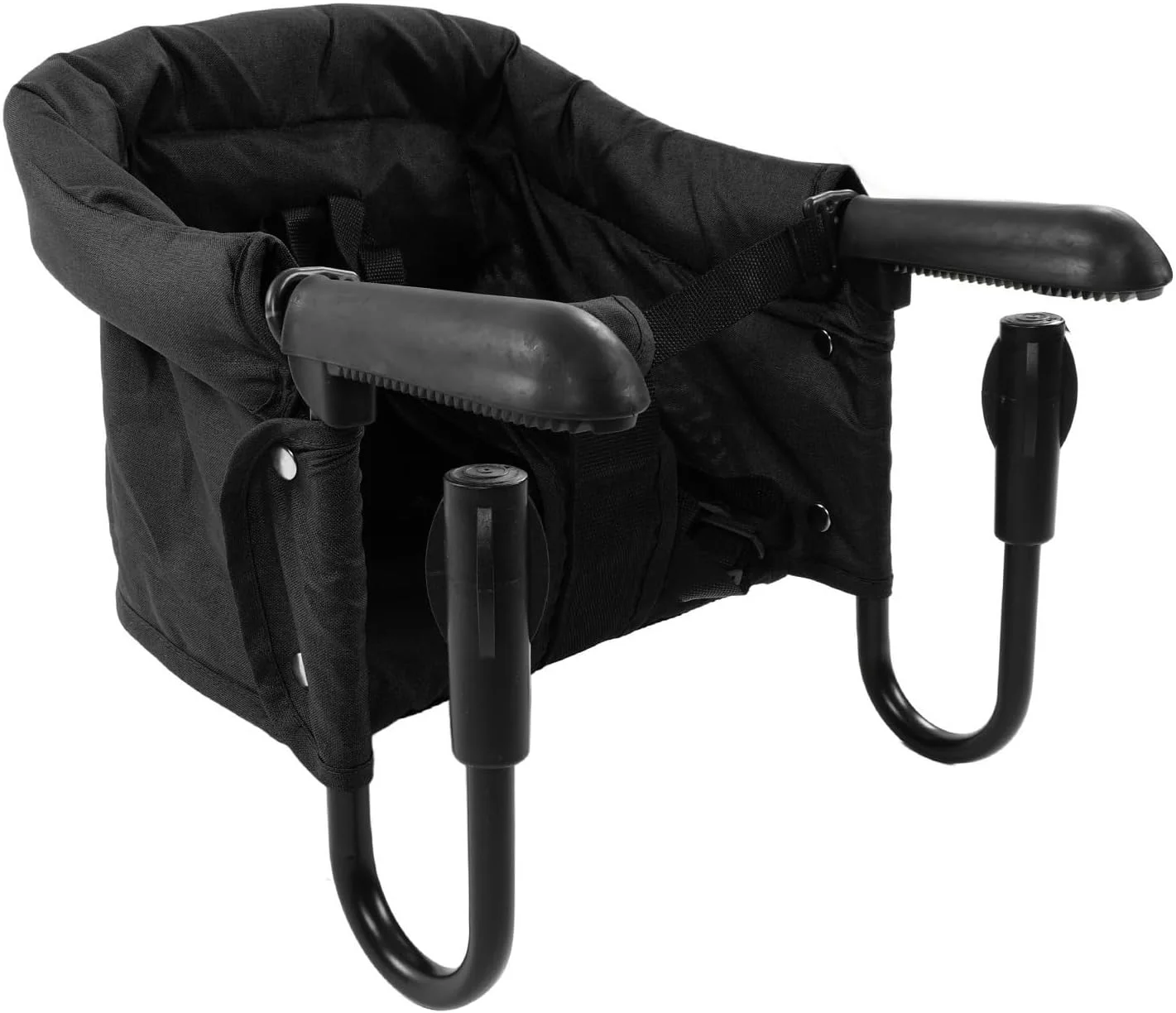 صندلی غذاخوری تاشو قابل حمل کودک، مناسب برای میزهایی با ضخامت 2 تا 8.3 سانتی متر، صندلی غذای سریع برای نوزاد و کودک نوپا، صندلی تغذیه کودک برای میز غذاخوری (مشکی)