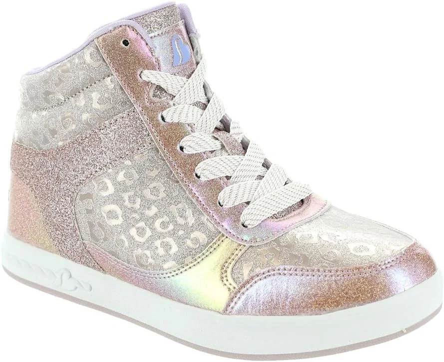 کفش اسپرت ساق بلند بچه گانه Skechers مدل Street Standouts 2.0-Leopard Shine