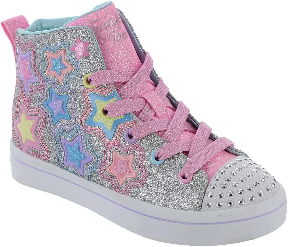 کفش کتانی چراغ دار دخترانه Skechers Twinkle Toes TWI-Lites 2.0-Star Gloss