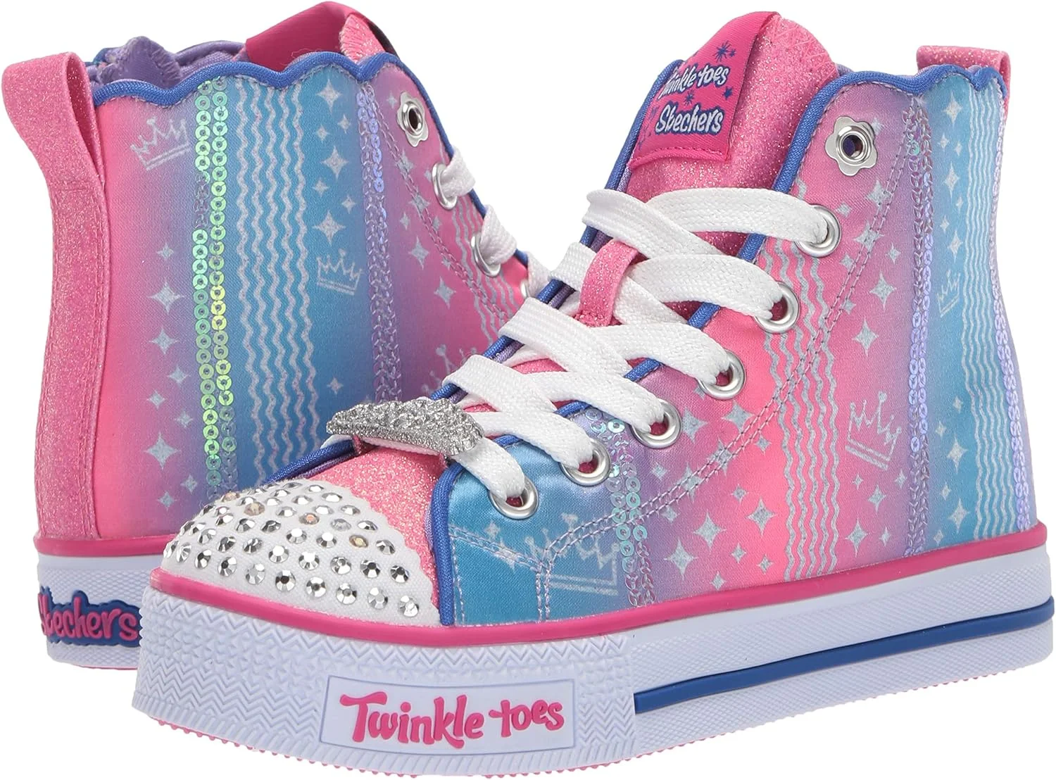 کفش کتانی دخترانه/پسرانه اسکیچرز مدل Le Lite-Sparkle Princess کفش کتانی دخترانه/پسرانه اسکیچرز مدل Le Lite-Sparkle Princess