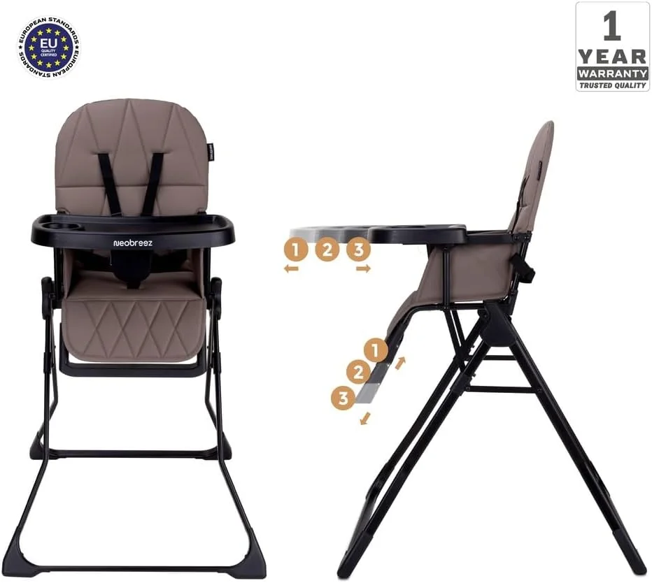 صندلی غذای کودک نئوبریز CRIS Premium، صندلی غذای تاشو سبک و جمع و جور، سینی پا قابل جدا شدن و تنظیم، کمربند ایمنی 5 نقطه ای | صندلی غذای کودک قابل حمل برای مسافرت (5 کیلوگرم) صندلی غذای کودک نئوبریز CRIS Premium، صندلی غذای تاشو سبک و جمع و جور، سینی پا قابل جدا شدن و تنظیم، کمربند ایمنی 5 نقطه ای | صندلی غذای کودک قابل حمل برای مسافرت (5 کیلوگرم)