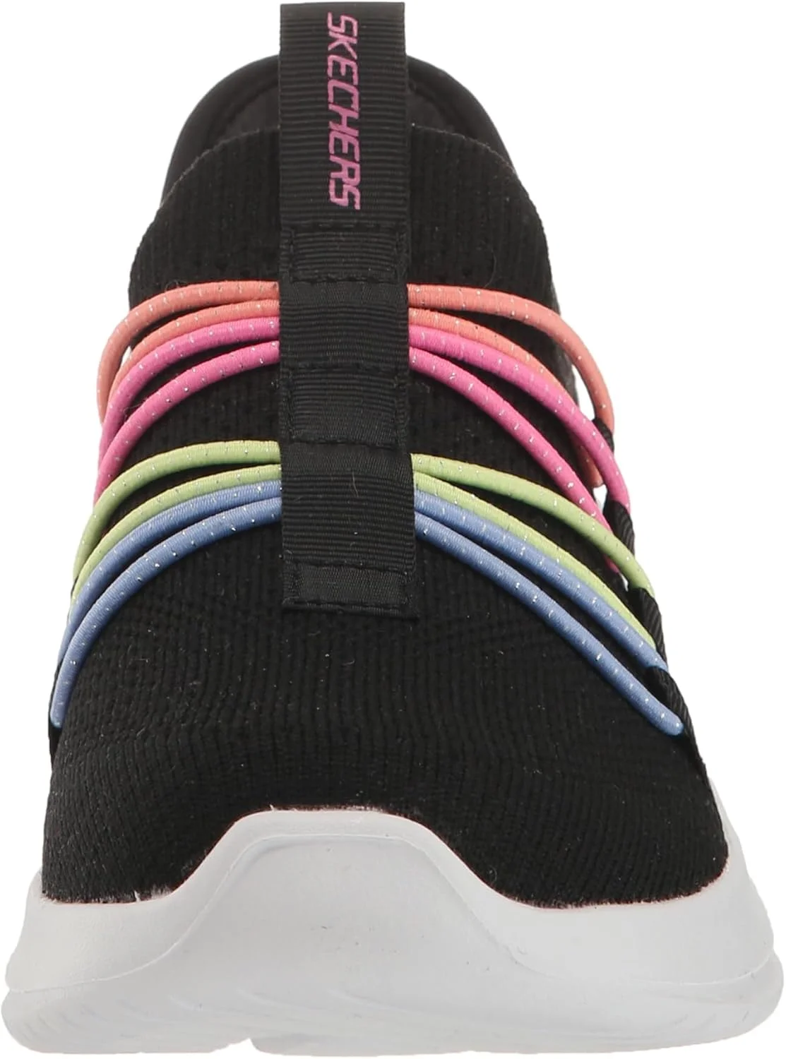 کفش ورزشی دخترانه Skechers Ultra Flex 3.0-Bungee Fun، مشکی/چند رنگ، سایز 3 کودک کوچک
