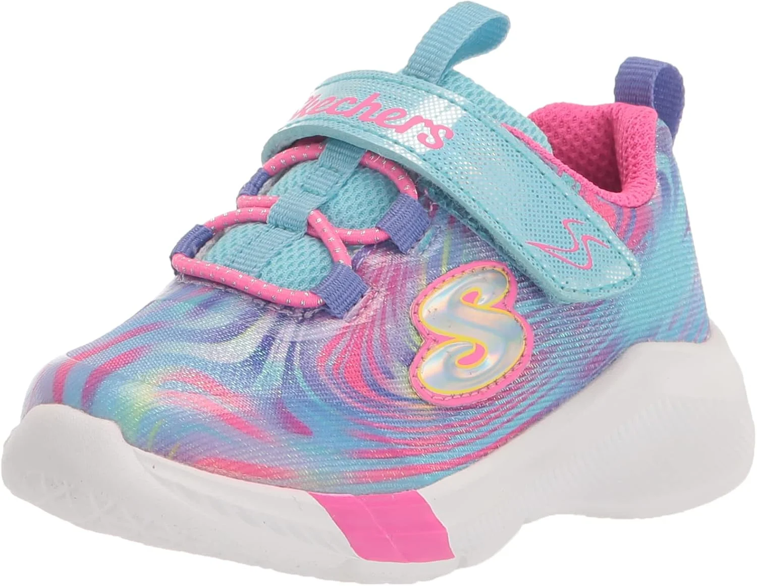 کفش کتانی دخترانه Skechers Dreamy Lites Swirly Sweets، آبی/چند رنگ، سایز 5.5 کودک نوپا