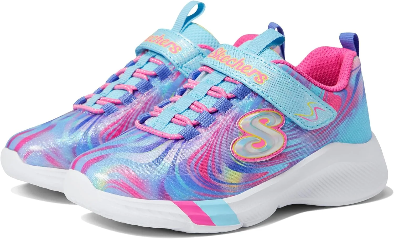 کفش کتانی دخترانه Skechers Dreamy Lites Swirly Sweets، آبی/چند رنگ، سایز 5.5 کودک نوپا