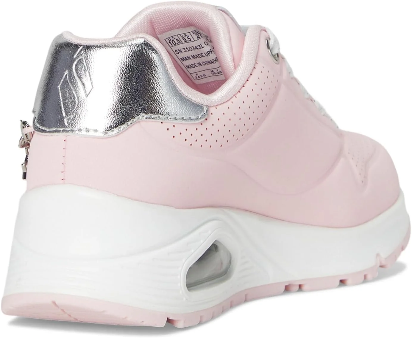 کفش کتانی دخترانه Skechers مدل Uno Gen1 310343l (مناسب کودکان بزرگ)، صورتی/نقره ای، سایز 6 کودکان بزرگ