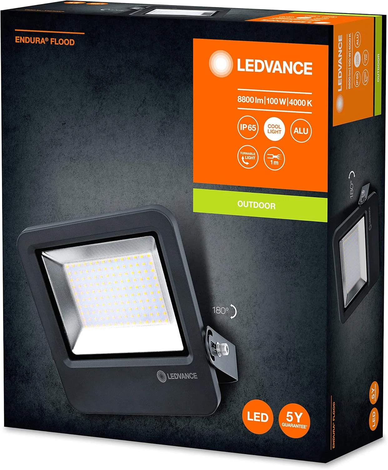 چراغ LED پرژکتوری LEDVANCE: برای دیوار، ENDURA© FLOOD نور سفید سرد / 100 وات، 220…240 ولت، زاویه تابش: 120 درجه، سفید سرد، 4000 کلوین، جنس بدنه: آلومینیوم، IP65، بسته 1 عددی چراغ LED پرژکتوری LEDVANCE: برای دیوار، ENDURA© FLOOD نور سفید سرد / 100 وات، 220…240 ولت، زاویه تابش: 120 درجه، سفید سرد، 4000 کلوین، جنس بدنه: آلومینیوم، IP65، بسته 1 عددی