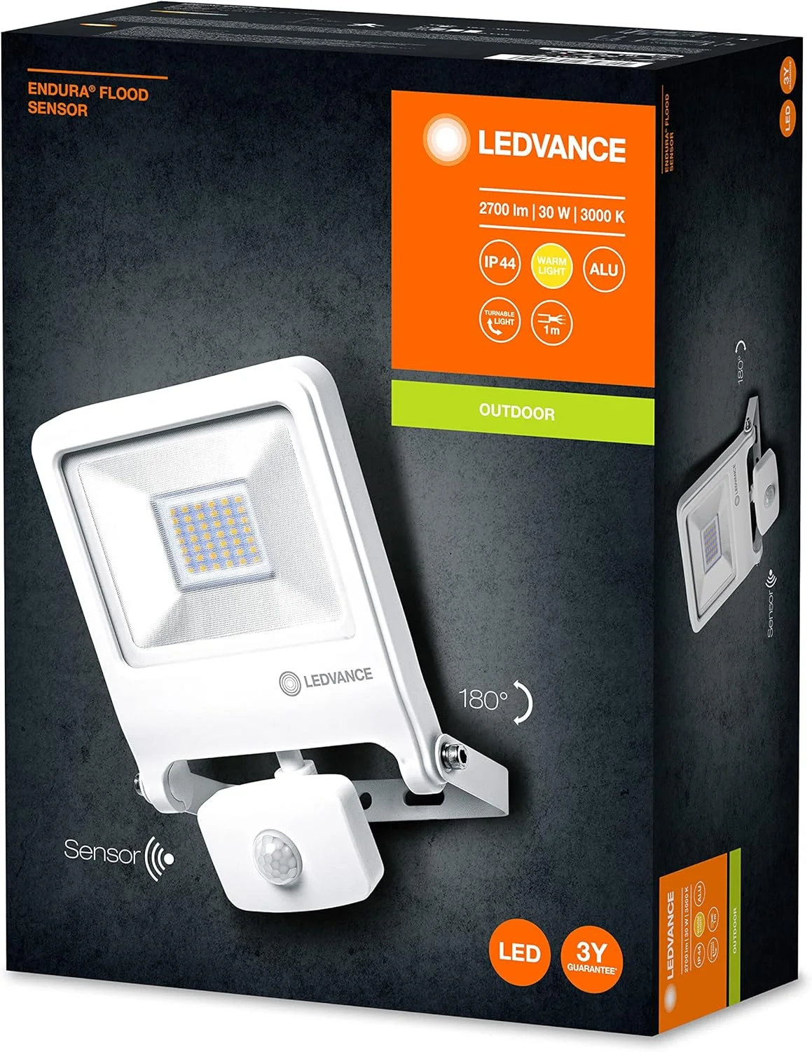 چراغ پروژکتور ال ای دی آلومینیومی LEDVANCE (سفید، 3000K، 30 وات، 220-240 ولت) چراغ پروژکتور ال ای دی آلومینیومی LEDVANCE (سفید، 3000K، 30 وات، 220-240 ولت)