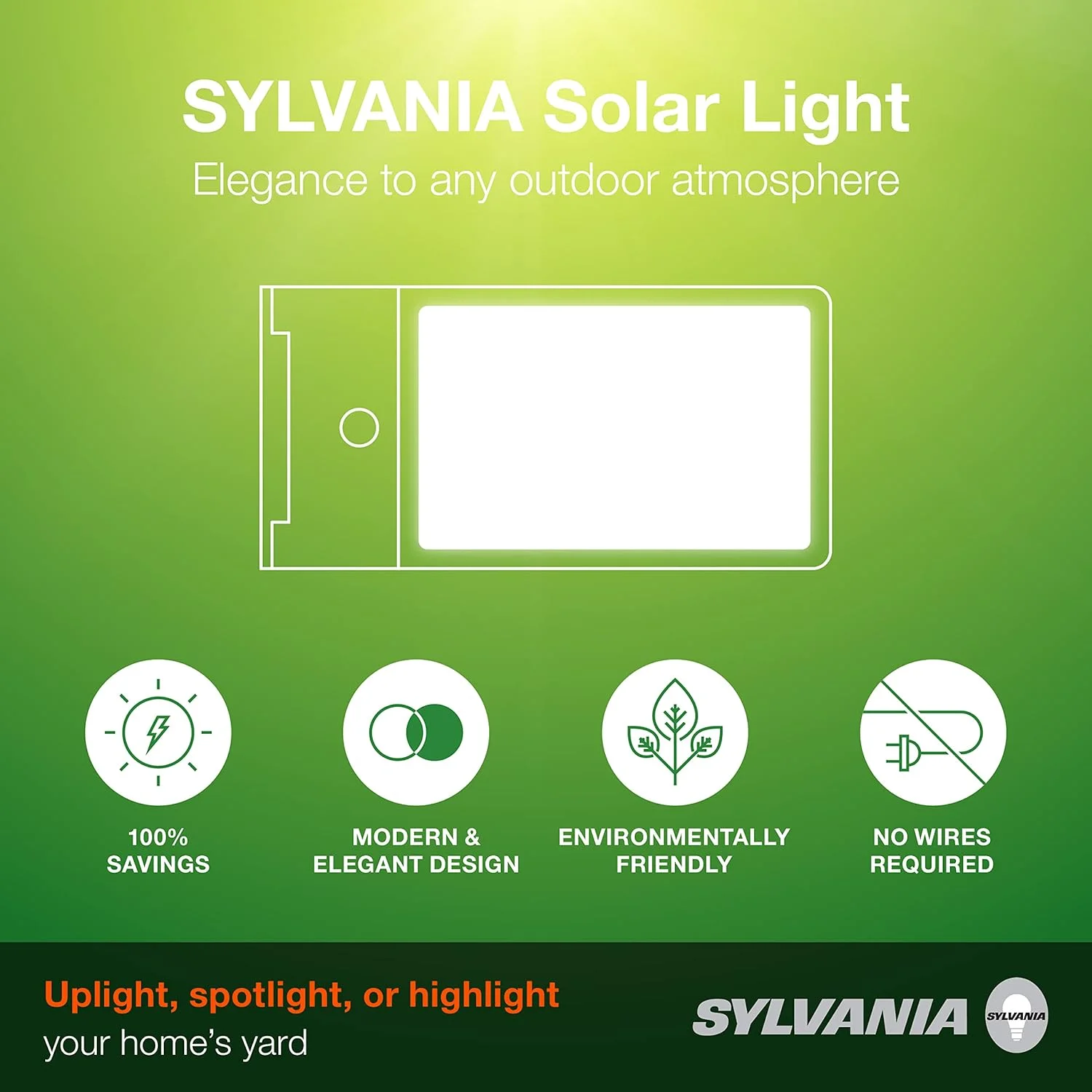 چراغ LED خورشیدی LEDVANCE Sylvania با سنسور نور روز، شامل LED و باتری، 5000K، نور روز، روکش مشکی - 1 عدد (65000) چراغ LED خورشیدی LEDVANCE Sylvania با سنسور نور روز، شامل LED و باتری، 5000K، نور روز، روکش مشکی - 1 عدد (65000)