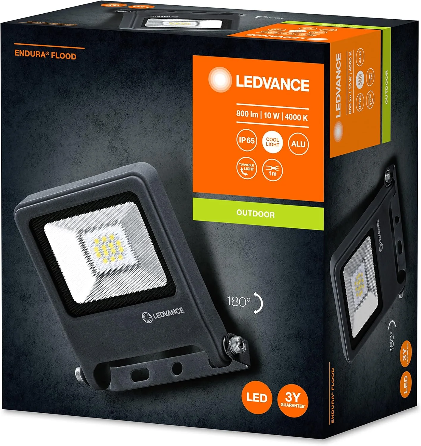 چراغ LED پروژکتوری LEDVANCE: برای دیوار، ENDURA© FLOOD نور سفید سرد / 10 وات، 220…240 ولت، زاویه تابش: 120 درجه، سفید سرد، 4000 کلوین، جنس بدنه: آلومینیوم، IP65، بسته 1 عددی چراغ LED پروژکتوری LEDVANCE: برای دیوار، ENDURA© FLOOD نور سفید سرد / 10 وات، 220…240 ولت، زاویه تابش: 120 درجه، سفید سرد، 4000 کلوین، جنس بدنه: آلومینیوم، IP65، بسته 1 عددی