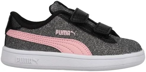 کفش‌های کتانی دخترانه پوما مدل Smash V2 Glitz Glam V Slip On - مشکی