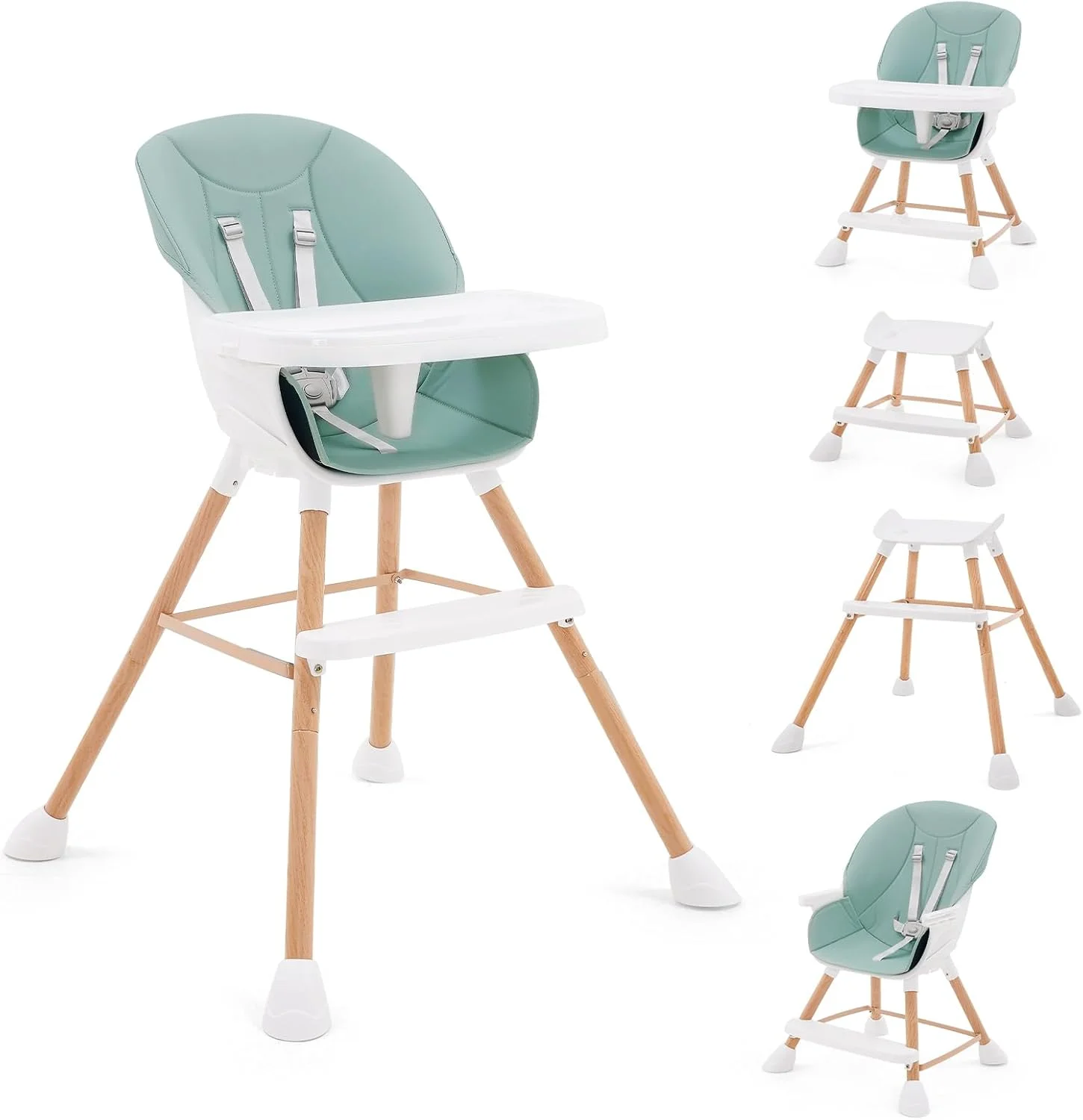 صندلی غذای کودک YULEYU، صندلی غذای 5 در 1 برای نوزادان و کودکان نوپا، صندلی غذای سبک وزن قابل حمل با جا لیوانی سینی قابل جابجایی، صندلی کمکی کودک برای صندلی غذاخوری، تمیز کردن آسان صندلی غذای کودک YULEYU، صندلی غذای 5 در 1 برای نوزادان و کودکان نوپا، صندلی غذای سبک وزن قابل حمل با جا لیوانی سینی قابل جابجایی، صندلی کمکی کودک برای صندلی غذاخوری، تمیز کردن آسان