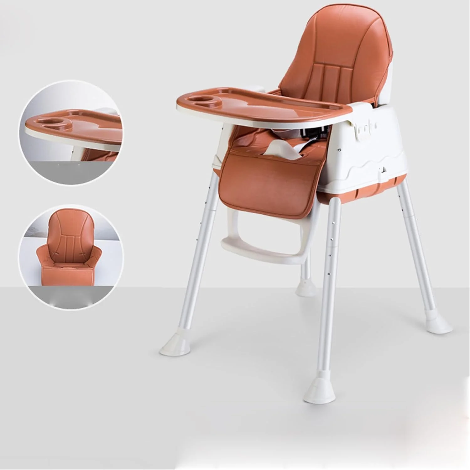 صندلی غذای کودک تازویق، صندلی غذاخوری 3 در 1 تاشو، پشتی و ارتفاع قابل تنظیم، تبدیل‌شدنی و تاشو، صندلی غذاخوری کودک برای نوزادان 0-6 ساله و غذا دادن، صندلی غذای کودک، غذای کودک