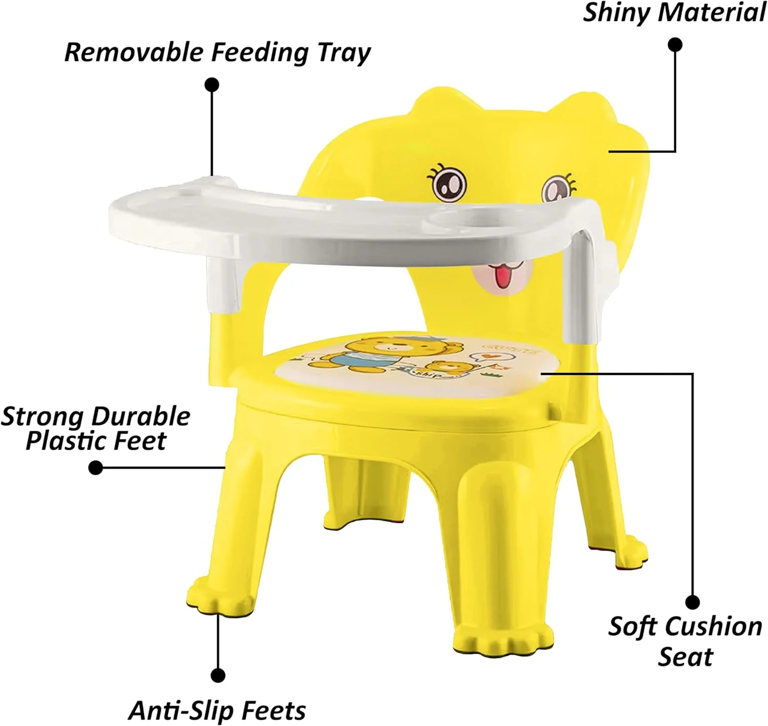 صندلی غذای کودک توشیونیکس با سینی جداشدنی، صندلی بلند قابل حمل برای کودکان نوپا، صندلی کمکی با پشتی، روکش کارتونی بالشتکی، قابل انباشت، ایمن و راحت برای غذا خوردن/بازی کردن (صورتی) صندلی غذای کودک توشیونیکس با سینی جداشدنی، صندلی بلند قابل حمل برای کودکان نوپا، صندلی کمکی با پشتی، روکش کارتونی بالشتکی، قابل انباشت، ایمن و راحت برای غذا خوردن/بازی کردن (صورتی)