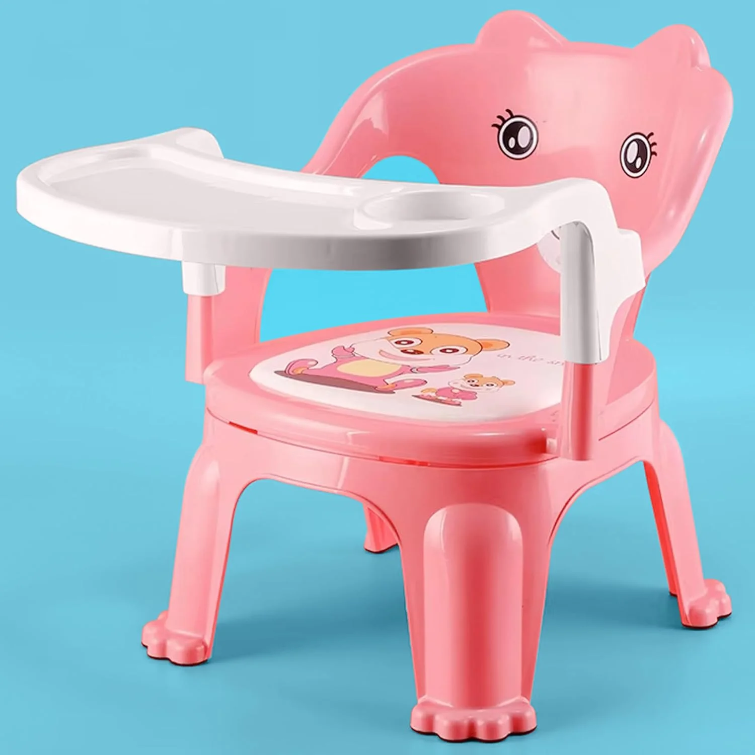 صندلی غذای کودک توشیونیکس با سینی جداشدنی، صندلی بلند قابل حمل برای کودکان نوپا، صندلی تقویت کننده با پشتی، روکش کارتونی بالشتکی، قابل انباشت، ایمن و راحت برای غذا دادن/بازی کردن (صورتی) صندلی غذای کودک توشیونیکس با سینی جداشدنی، صندلی بلند قابل حمل برای کودکان نوپا، صندلی تقویت کننده با پشتی، روکش کارتونی بالشتکی، قابل انباشت، ایمن و راحت برای غذا دادن/بازی کردن (صورتی)