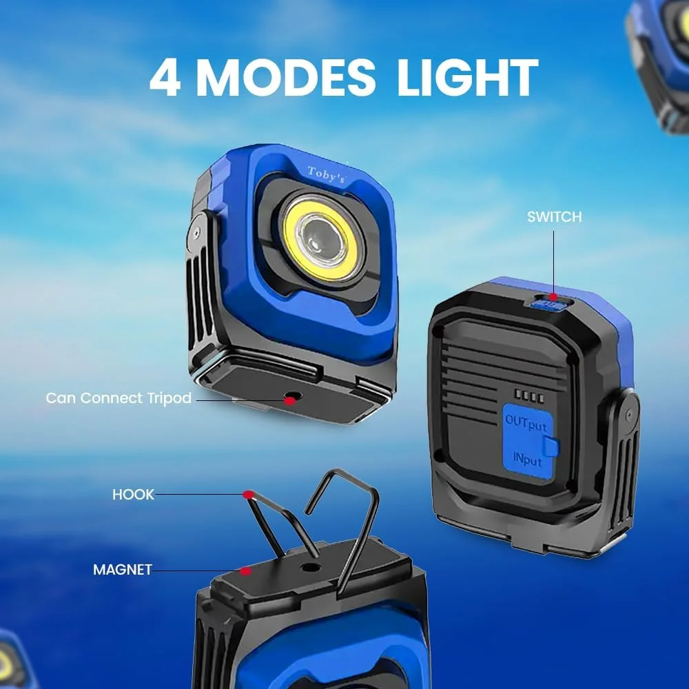 چراغ قوه LED مغناطیسی فوق العاده روشن توبی مدل CPL-T36 - چرخش 360 درجه، شارژ سریع USB-C، طراحی جمع و جور، 3 حالت نور، نورپردازی همه کاره برای کار، فضای باز و استفاده اضطراری چراغ قوه LED مغناطیسی فوق العاده روشن توبی مدل CPL-T36 - چرخش 360 درجه، شارژ سریع USB-C، طراحی جمع و جور، 3 حالت نور، نورپردازی همه کاره برای کار، فضای باز و استفاده اضطراری