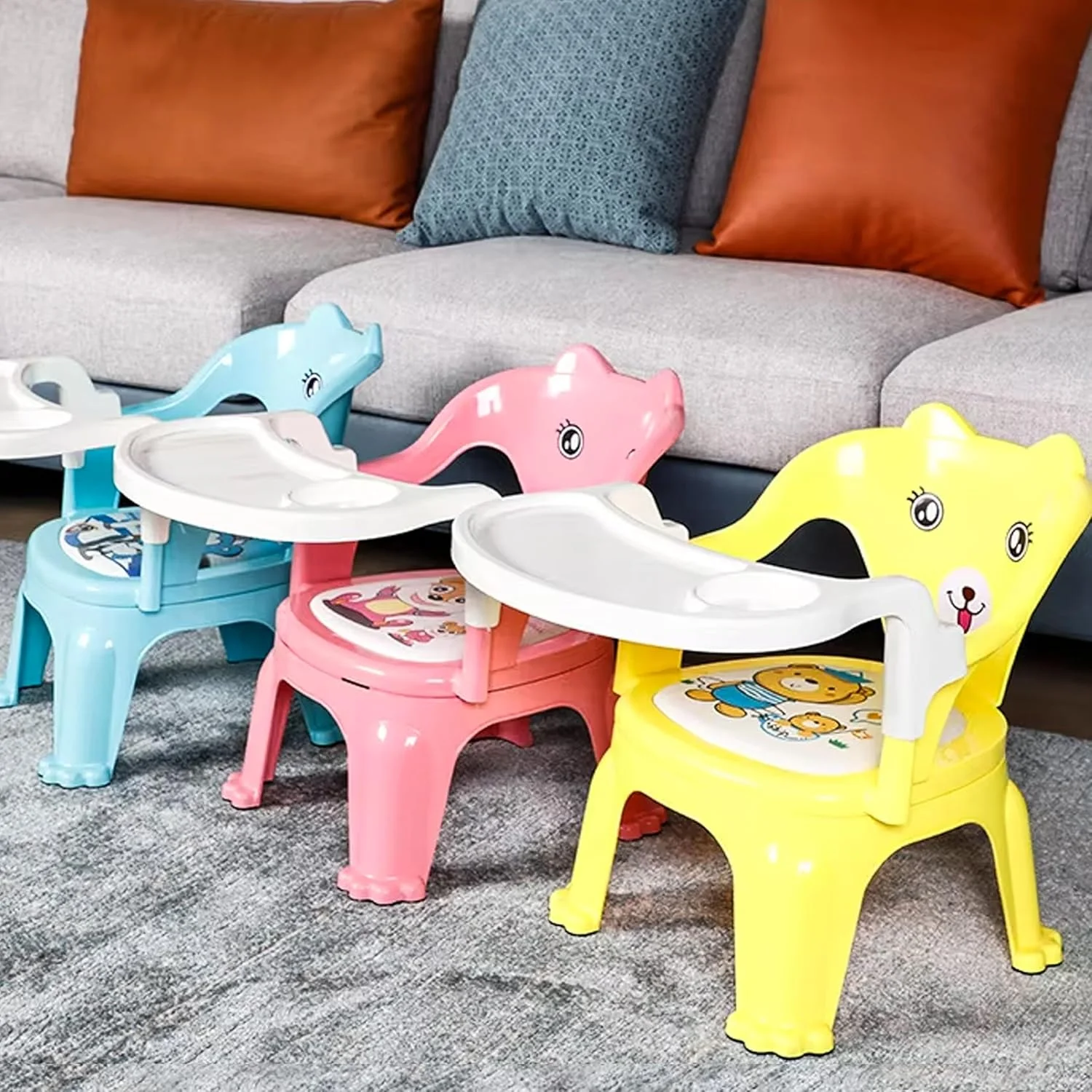 صندلی غذاخوری کودک توشیونیکس با سینی جداشدنی، صندلی بلند قابل حمل برای کودکان نوپا، صندلی کمکی با پشتی، روکش کارتونی بالشتکی، قابل انباشت، ایمن و راحت برای غذا خوردن/بازی کردن (صورتی) صندلی غذاخوری کودک توشیونیکس با سینی جداشدنی، صندلی بلند قابل حمل برای کودکان نوپا، صندلی کمکی با پشتی، روکش کارتونی بالشتکی، قابل انباشت، ایمن و راحت برای غذا خوردن/بازی کردن (صورتی)