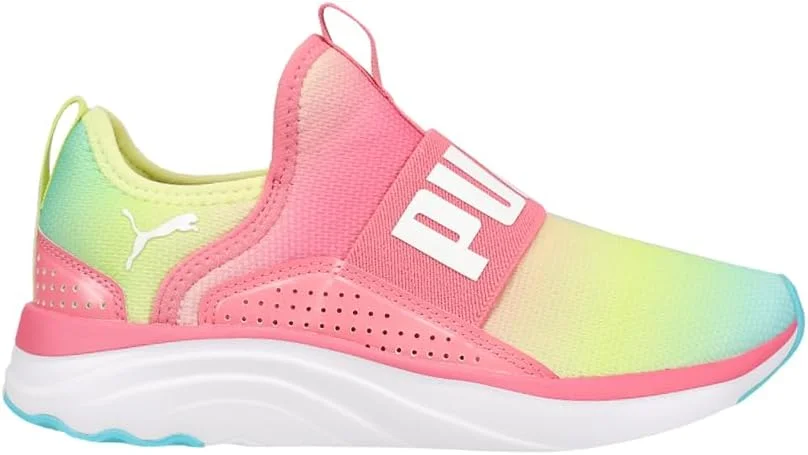 کفش بچگانه پوما Softride Sophia Slip-On Ombre (بچه بزرگ) Bubblegum/Sunny Lime سایز 7 بچه بزرگ M