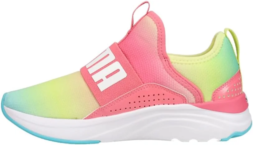 کفش بچگانه پوما Softride Sophia Slip-On Ombre (بچه بزرگ) Bubblegum/Sunny Lime سایز 7 بچه بزرگ M کفش بچگانه پوما Softride Sophia Slip-On Ombre (بچه بزرگ) Bubblegum/Sunny Lime سایز 7 بچه بزرگ M
