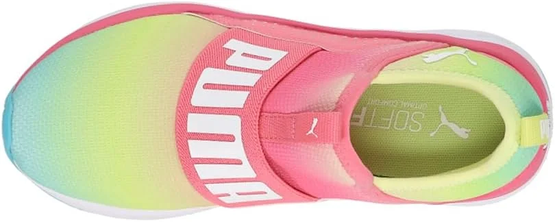 کفش بچگانه پوما Softride Sophia Slip-On Ombre (بچه بزرگ) Bubblegum/Sunny Lime سایز 7 بچه بزرگ M کفش بچگانه پوما Softride Sophia Slip-On Ombre (بچه بزرگ) Bubblegum/Sunny Lime سایز 7 بچه بزرگ M