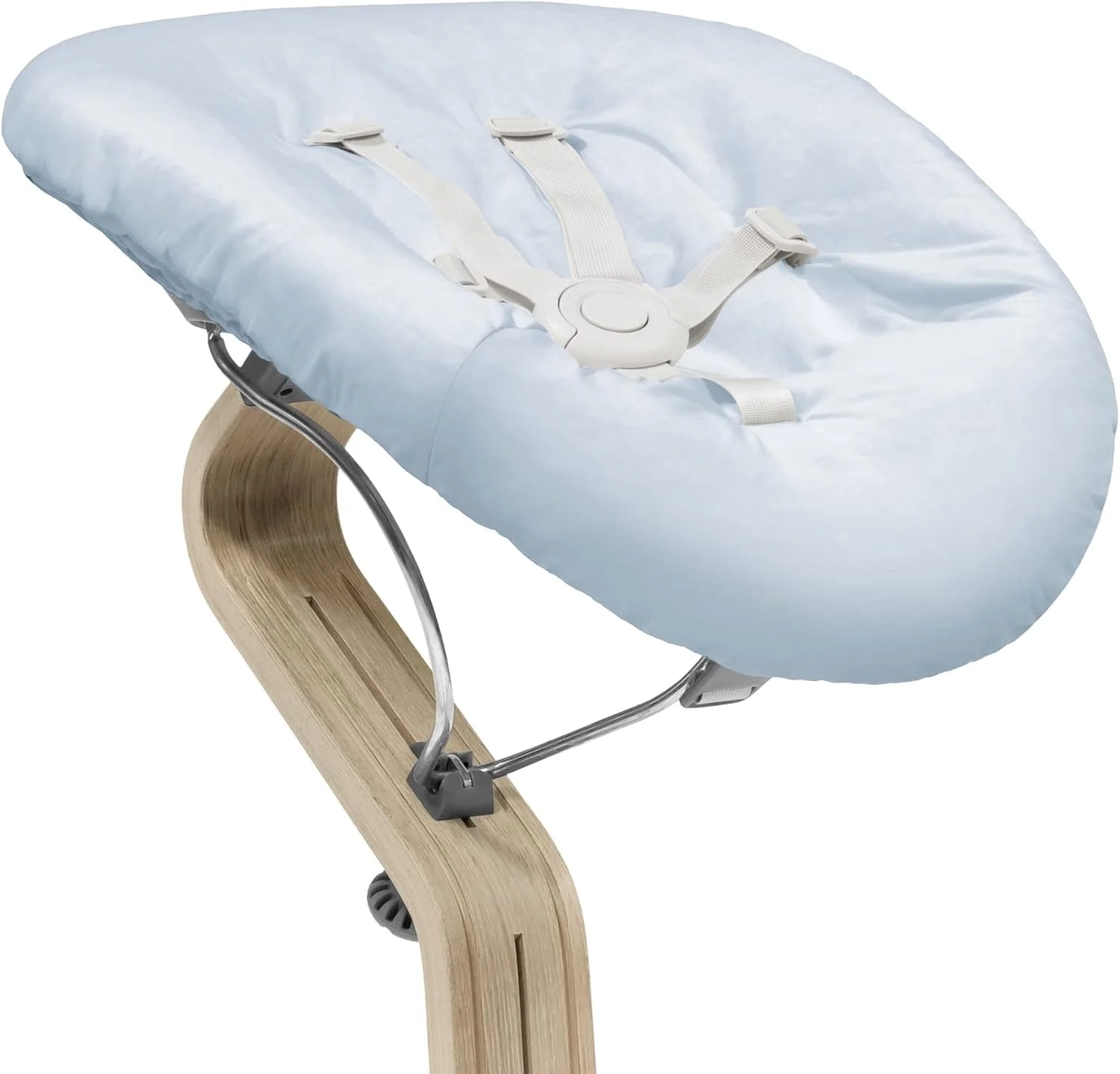 ست نوزادی Stokke Nomi برای صندلی کودک - شامل کمربند ایمنی 5 نقطه ای و ست پارچه ای برگشت پذیر و قابل شستشو - مناسب برای صندلی بلند کودک Stokke Nomi - خاکستری/آبی خاکستری