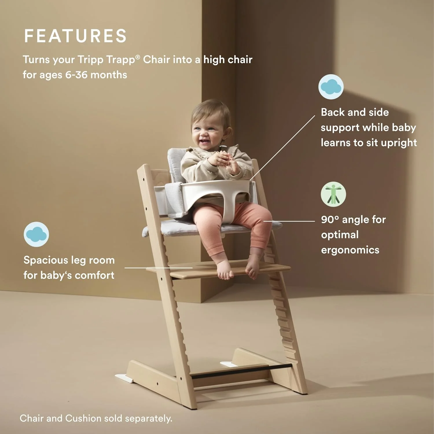 ست نوزاد استوکه تریپ تراپ 2 - مناسب برای سنین 6 تا 36 ماه - صندلی تریپ تراپ را به یک صندلی غذای راحت تبدیل کنید - رنگ طبیعی ست نوزاد استوکه تریپ تراپ 2 - مناسب برای سنین 6 تا 36 ماه - صندلی تریپ تراپ را به یک صندلی غذای راحت تبدیل کنید - رنگ طبیعی