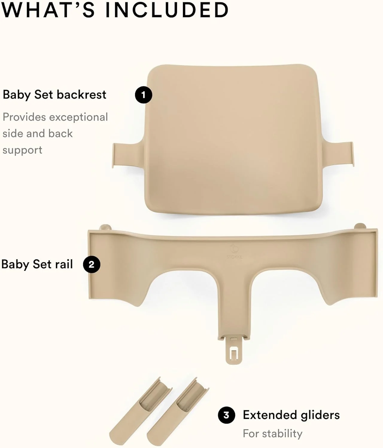 ست نوزاد استوکه تریپ تراپ 2 - مناسب برای سنین 6 تا 36 ماه - صندلی تریپ تراپ را به یک صندلی غذای راحت تبدیل کنید - رنگ طبیعی ست نوزاد استوکه تریپ تراپ 2 - مناسب برای سنین 6 تا 36 ماه - صندلی تریپ تراپ را به یک صندلی غذای راحت تبدیل کنید - رنگ طبیعی