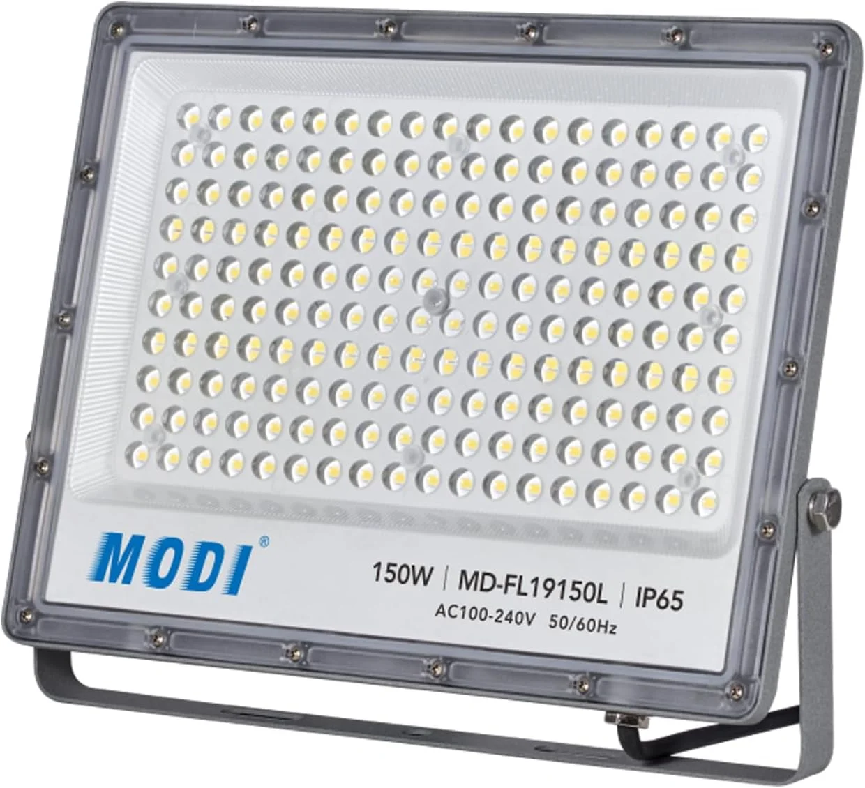 چراغ پروژکتور ال ای دی SMD مدل V.MAX MODI با ابعاد 396x305x26mm و استاندارد IP65 - سفید، 200 وات | 20000 لومن، ضد آب برای فضای باز | نور فوق العاده روشن برای محوطه، استادیوم، زمین بازی، چمن