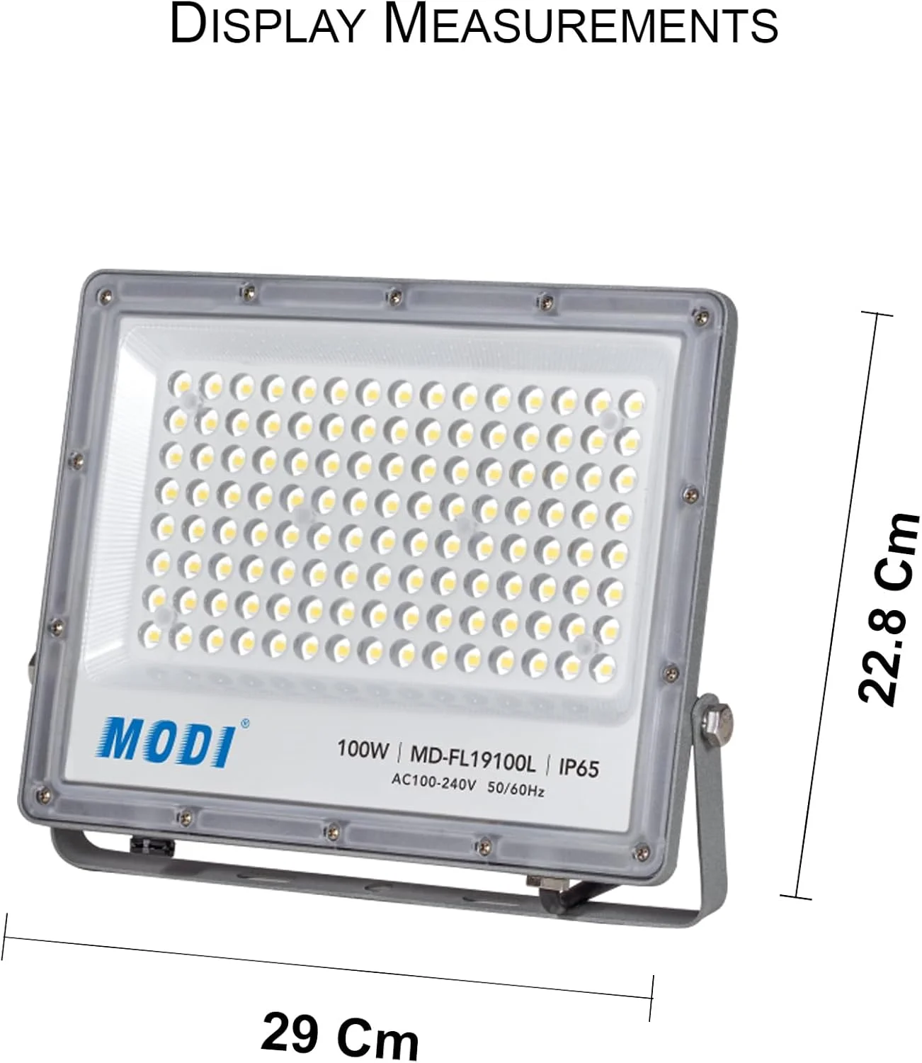 چراغ پروژکتور LED مدل V.MAX MODI با ابعاد 290x228x26 میلیمتر، استاندارد IP65، SMD LED - نور سفید گرم، 100 وات | 12000 لومن، ضد آب، مناسب فضای باز | نور فوق العاده روشن برای محوطه، استادیوم، زمین بازی، چمن چراغ پروژکتور LED مدل V.MAX MODI با ابعاد 290x228x26 میلیمتر، استاندارد IP65، SMD LED - نور سفید گرم، 100 وات | 12000 لومن، ضد آب، مناسب فضای باز | نور فوق العاده روشن برای محوطه، استادیوم، زمین بازی، چمن