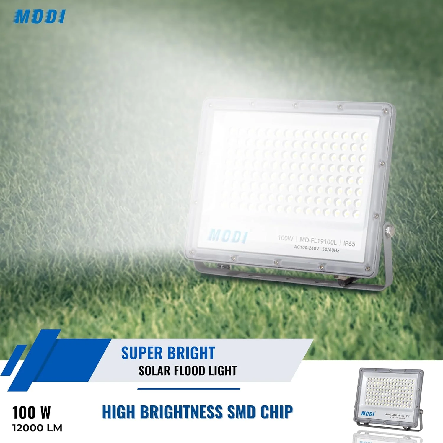 چراغ پروژکتور LED مدل V.MAX MODI با ابعاد 290x228x26 میلیمتر، استاندارد IP65، SMD LED - نور سفید گرم، 100 وات | 12000 لومن، ضد آب، مناسب فضای باز | نور فوق العاده روشن برای محوطه، استادیوم، زمین بازی، چمن چراغ پروژکتور LED مدل V.MAX MODI با ابعاد 290x228x26 میلیمتر، استاندارد IP65، SMD LED - نور سفید گرم، 100 وات | 12000 لومن، ضد آب، مناسب فضای باز | نور فوق العاده روشن برای محوطه، استادیوم، زمین بازی، چمن