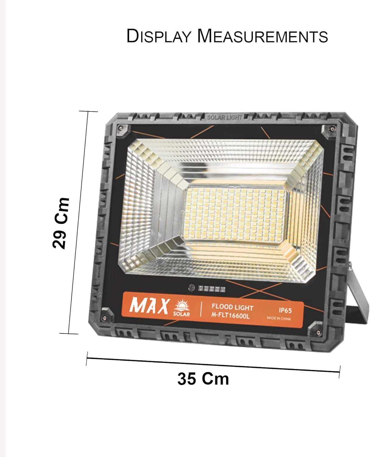 چراغ پروژکتور LED خورشیدی ضد آب V.MAX - 5 ولت 600 وات | چراغ خورشیدی فضای باز با حسگر نور | پنل خورشیدی پلی سیلیکونی با کیفیت با نور LED