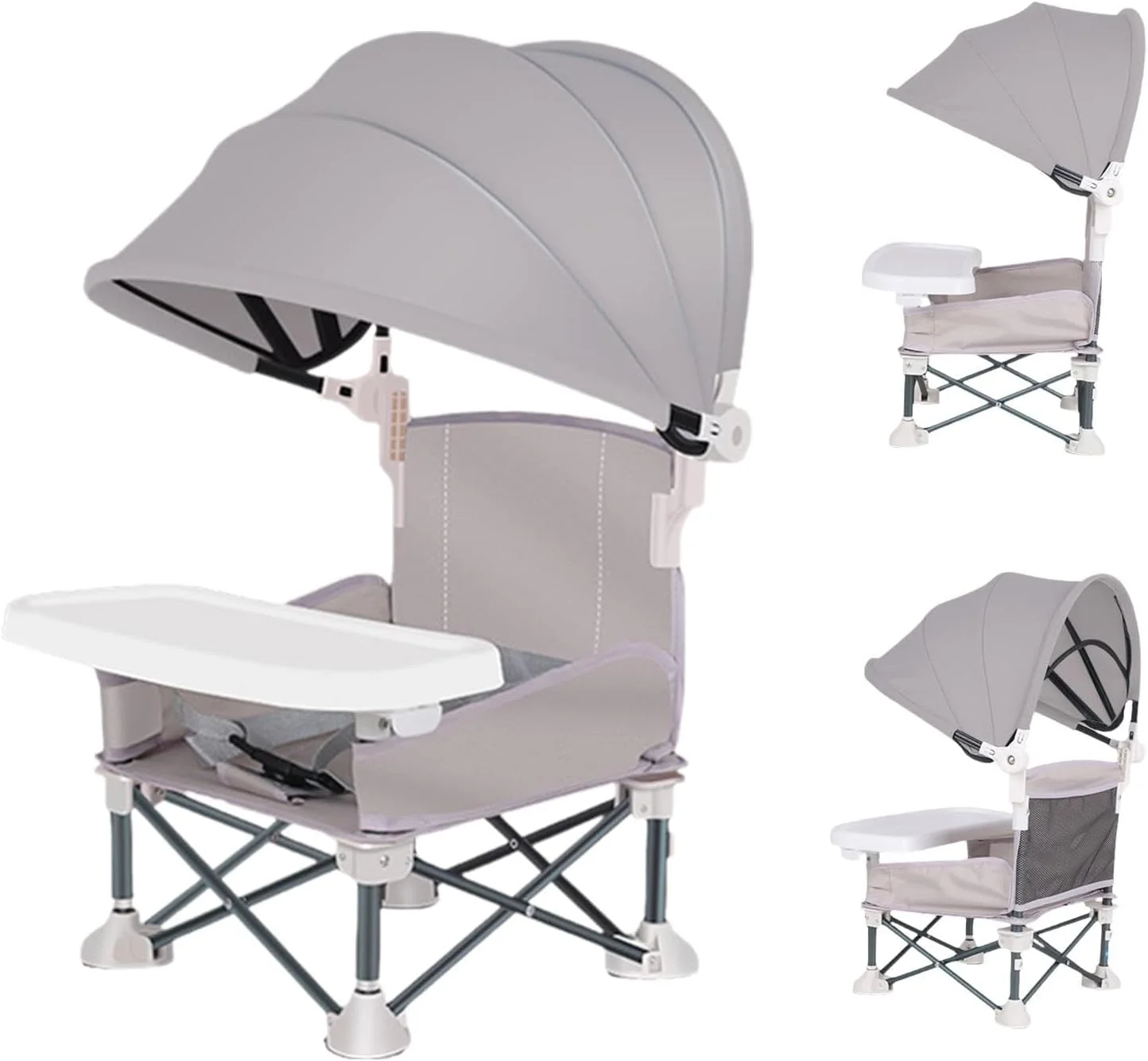 صندلی کمپینگ کودک نوپا NALACAL، صندلی بلند قابل حمل با چتر آفتابگیر، صندلی کمپینگ تاشو کودک با سینی، صندلی بلند تاشو کمپینگ چتری برای پیک نیک، مهمانی ها و وعده های غذایی خانوادگی (خاکستری) صندلی کمپینگ کودک نوپا NALACAL، صندلی بلند قابل حمل با چتر آفتابگیر، صندلی کمپینگ تاشو کودک با سینی، صندلی بلند تاشو کمپینگ چتری برای پیک نیک، مهمانی ها و وعده های غذایی خانوادگی (خاکستری)