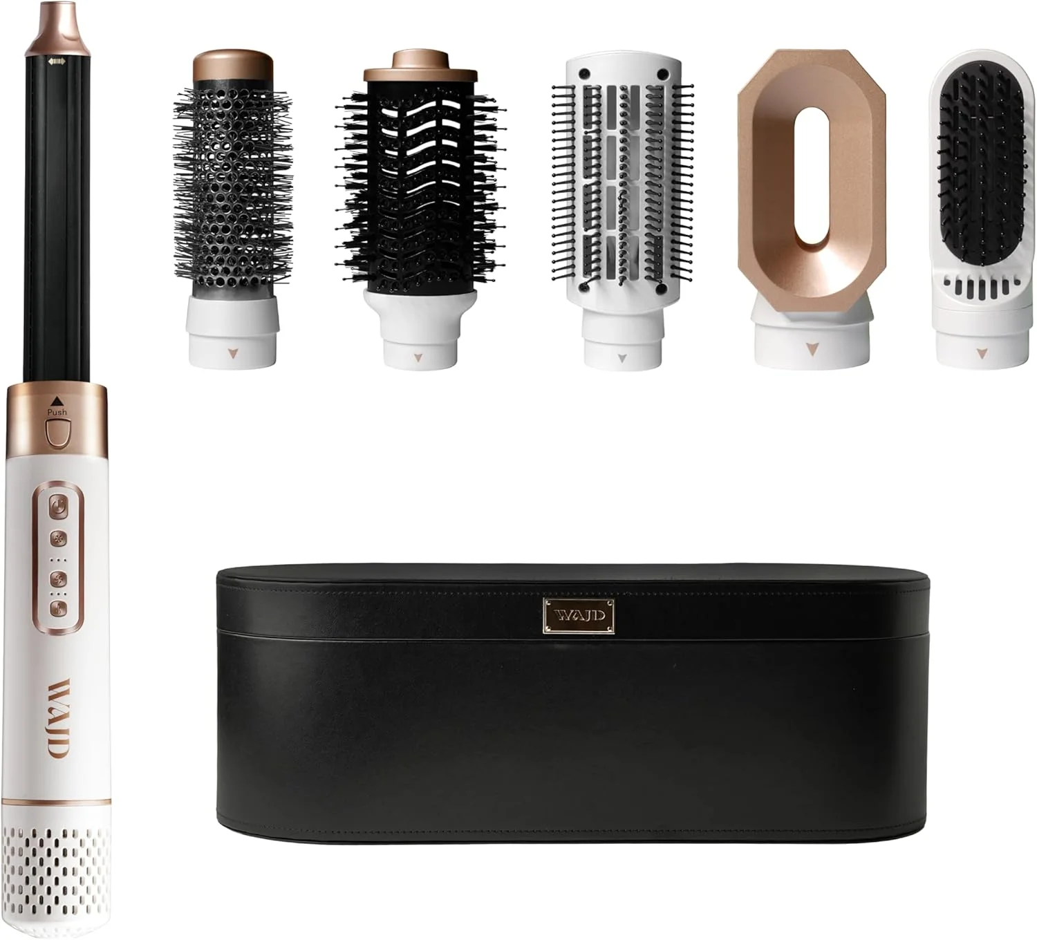دستگاه حالت دهنده و خشک کن مو 6 در 1 وجد - فر کننده های خودکار، برس ها، دفیوزر و کیف - بدون آسیب حرارتی، 5 سال گارانتی دستگاه حالت دهنده و خشک کن مو 6 در 1 وجد - فر کننده های خودکار، برس ها، دفیوزر و کیف - بدون آسیب حرارتی، 5 سال گارانتی